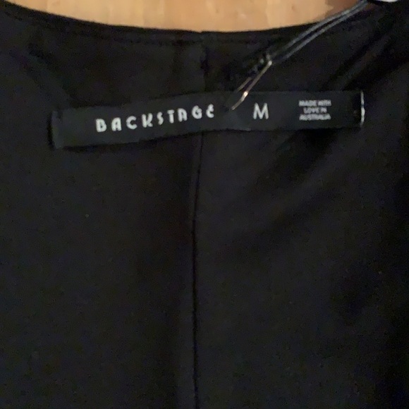 𝅺nwt Backstage Uptown Dress Black Mini Zipper Dress LBD Revolve M - Picture 6 of 7